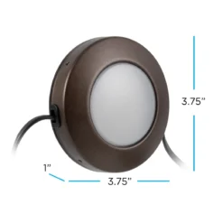Enbrighten Spectrum Indoor Color-Changing LED Puck Lights, 6 Lights, Up to 18in. Black Cord