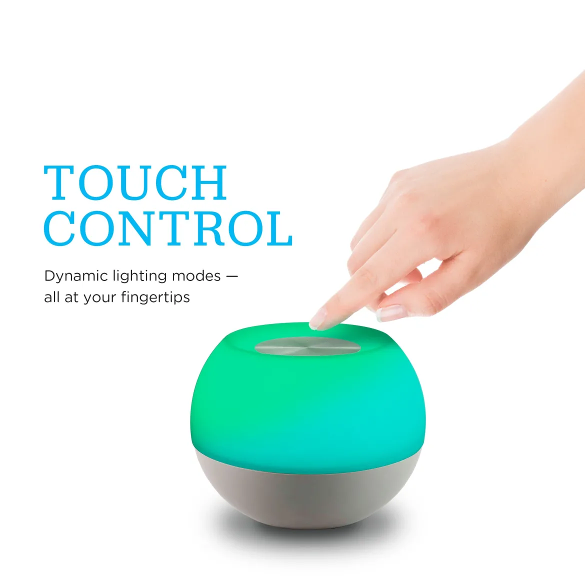 Enbrighten USB-Powered Color-Changing Tabletop LED Mini Bowl Night Light, Gray