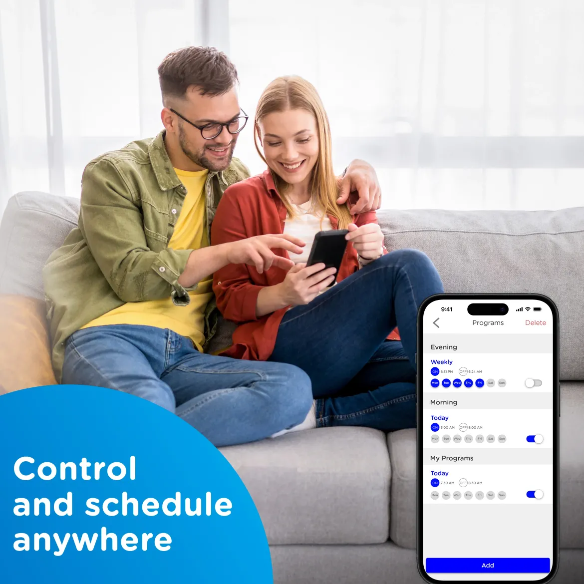 Enbrighten Vibe Indoor Dual-Outlet Wi‑Fi Matter Smart Plug