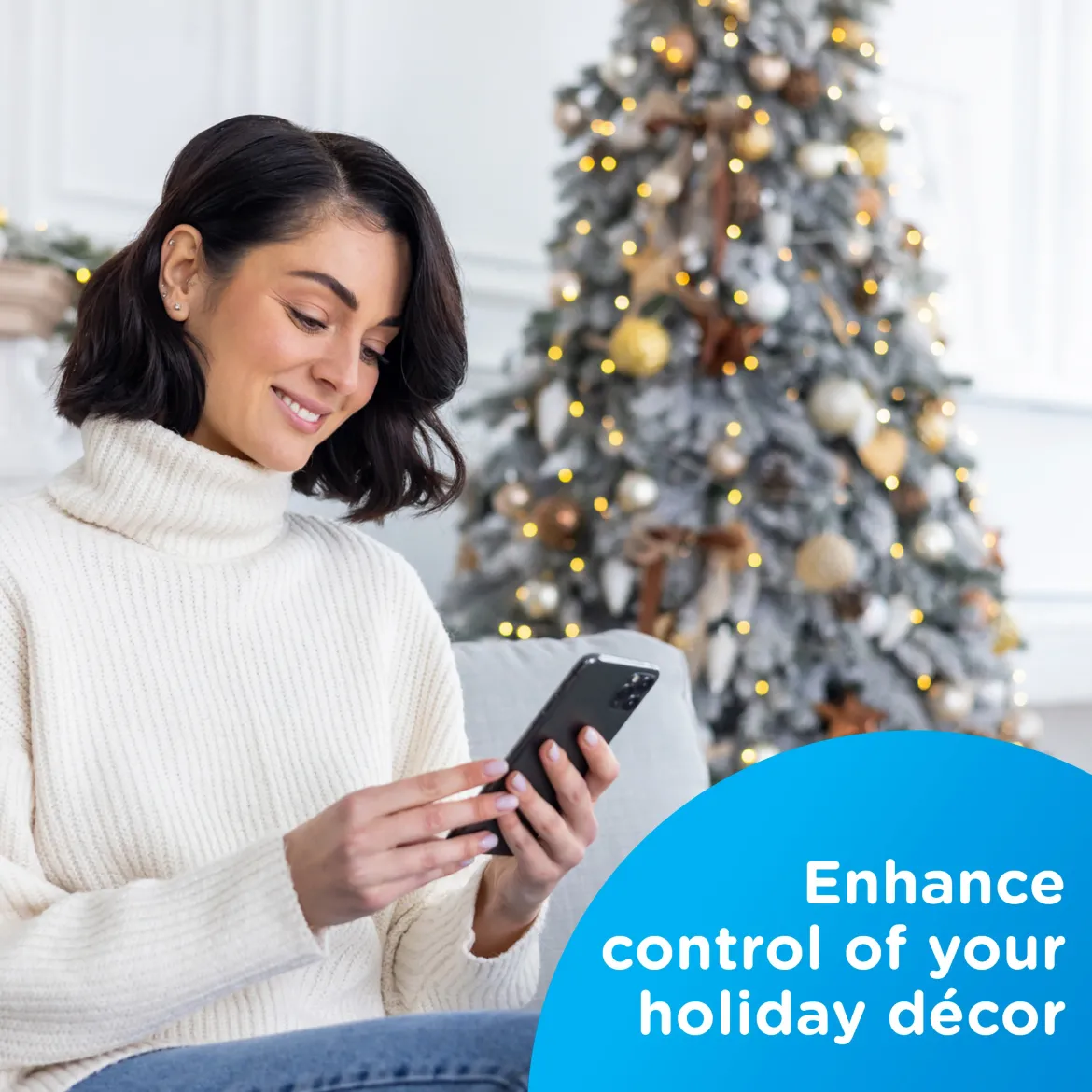 Enbrighten Vibe Indoor Dual-Outlet Wi‑Fi Matter Smart Plug