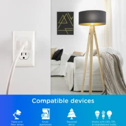 Enbrighten VIBE Indoor Single-Outlet Wi‑Fi Matter Smart Plug