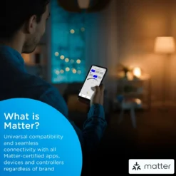 Enbrighten VIBE Indoor Single-Outlet Wi‑Fi Matter Smart Plug