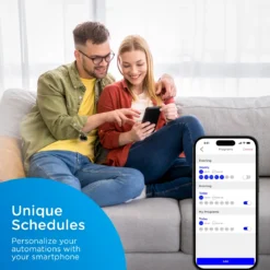Enbrighten VIBE Indoor Single-Outlet Wi‑Fi Matter Smart Plug, 4 Pack
