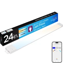 Enbrighten VIBE 24in. LED WiFi Light Fixture, White