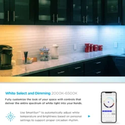 Enbrighten VIBE 24in. LED WiFi Light Fixture, White