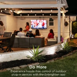 Enbrighten Vibe Outdoor Dual‑Outlet Wi‑Fi Matter Smart Plug