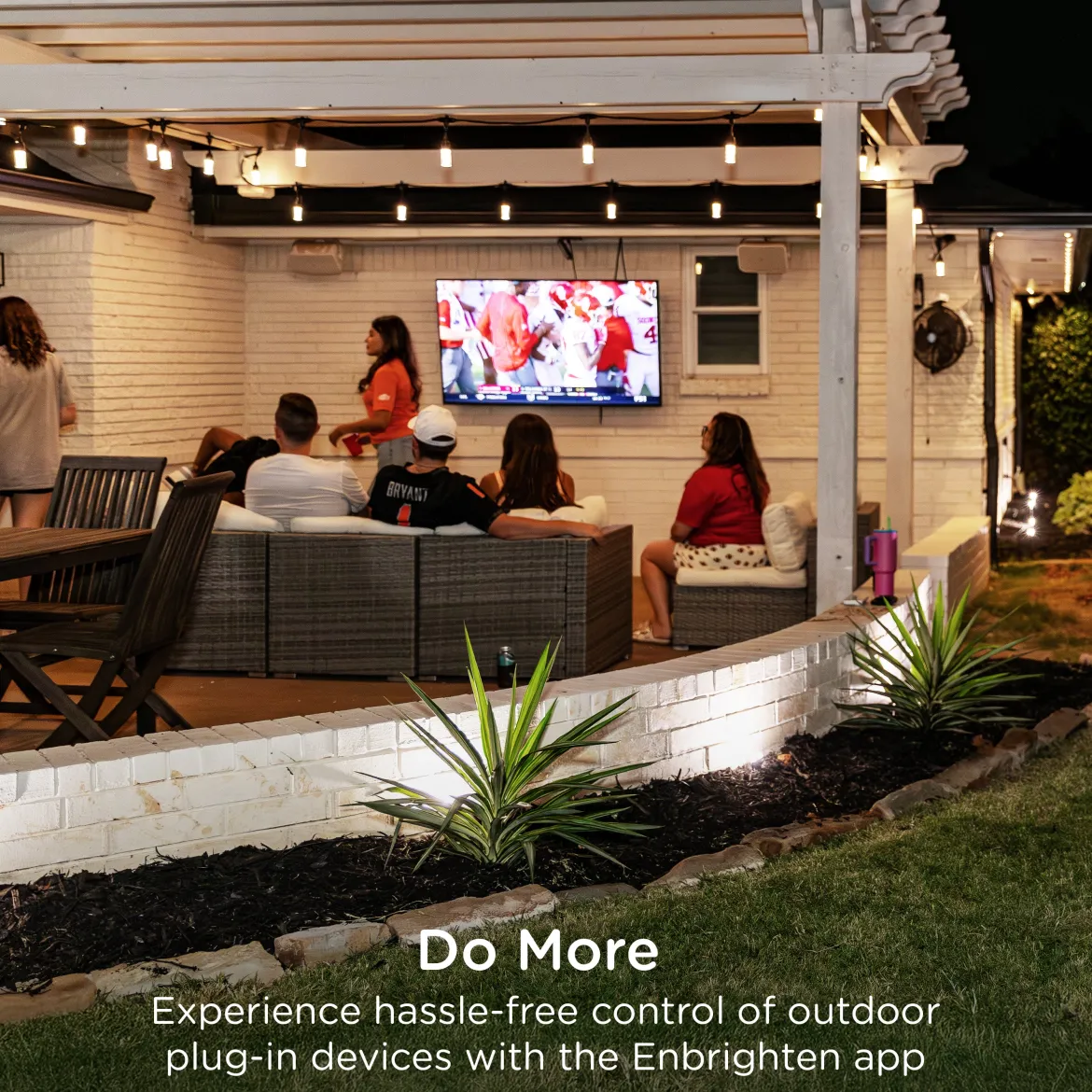 Enbrighten Vibe Outdoor Dual‑Outlet Wi‑Fi Matter Smart Plug