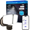 Enbrighten VIBE Outdoor 3-Head Motion-Sensing Back Lit WiFi LED Security Light, Bronze