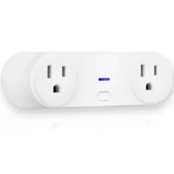 Enbrighten VIBE Plug-In 2-Outlet WiFi Smart Switch, White