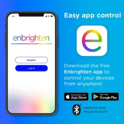 Enbrighten VIBE Plug-In 2-Outlet WiFi Smart Switch, White