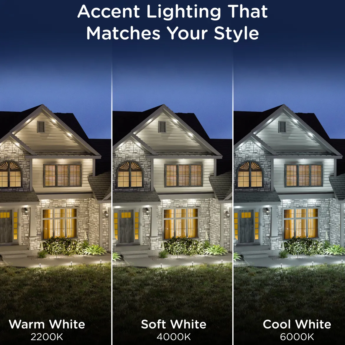 Enbrighten VIBE WiFi Color-Changing Permanent Outdoor Eternity Accent Lights, 36 Lights, 150ft. White Cord