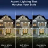 Enbrighten VIBE WiFi Color-Changing Permanent Outdoor Eternity Accent Lights, 12 Lights, 50ft. Black Cord