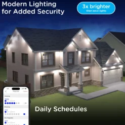 Enbrighten VIBE WiFi Color-Changing Permanent Outdoor Eternity Accent Lights, 12 Lights, 50ft. Black Cord