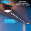 Enbrighten VIBE WiFi Color-Changing Permanent Outdoor Eternity Accent Lights, 36 Lights, 150ft. Black Cord