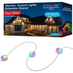 Enbrighten VIBE WiFi Eternity Accent Light Extension Light Strand, 16.5ft. White