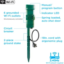 Enbrighten Vibe Wi‑Fi Matter Smart Plug Yard Stake
