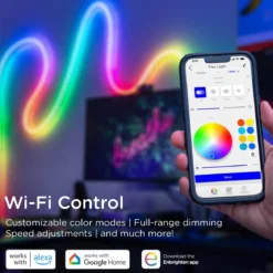 Enbrighten VIBE WiFi Spectrum Indoor Color-Changing LED Flex Light, 16ft.