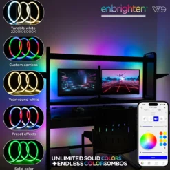 Enbrighten VIBE WiFi Spectrum Indoor Color-Changing LED Flex Light, 16ft.
