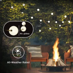 Enbrighten Warm White Globe String Lights 12 Bulbs, 44ft.