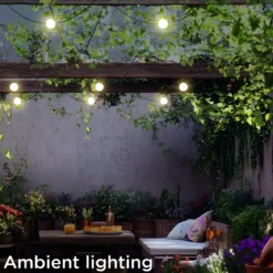 Enbrighten Warm White Globe String Lights 12 Bulbs, 44ft.