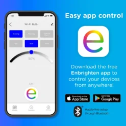 Enbrighten Wi-Fi Smart LED Bulb, Filament G25, Dimmable