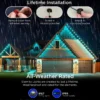 Enbrighten WiFi VIBE Color-Changing Permanent Outdoor Eternity Eave Lights, 36 Lights, 50ft. Black Cord