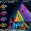 Enbrighten WiFi VIBE Color-Changing Permanent Outdoor Eternity Eave Lights, 72 Lights, 100ft. White Cord