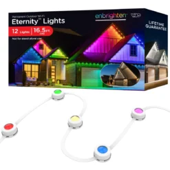 Enbrighten WiFi VIBE Eternity Eave Lights Extension Light Strand, 16.5ft. White
