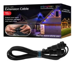 Enbrighten WiFi VIBE Eternity Eave Lights Extension Cable, 10ft. Black