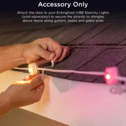 Enbrighten WiFi VIBE Eternity Eave Lights Shingle Clips, 12 Pack