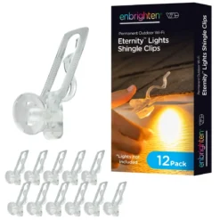 Enbrighten WiFi VIBE Eternity Eave Lights Shingle Clips, 12 Pack