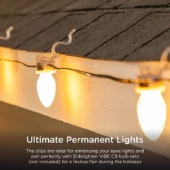 Enbrighten WiFi VIBE Eternity Eave Lights Shingle Clips, 12 Pack