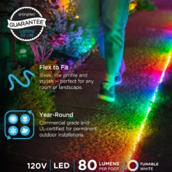 Enbrighten WiFi VIBE Indoor/Outdoor Color-Changing LED Flex Light, 24ft.