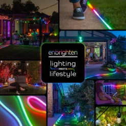 Enbrighten WiFi VIBE Indoor/Outdoor Color-Changing LED Flex Light, 24ft.