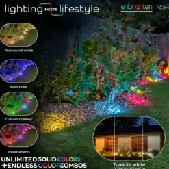 Enbrighten WiFi VIBE LED Eternity Landscape Lights, 12 Lights, 50ft.