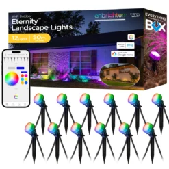 Enbrighten WiFi VIBE LED Eternity Landscape Lights, 12 Lights, 50ft.