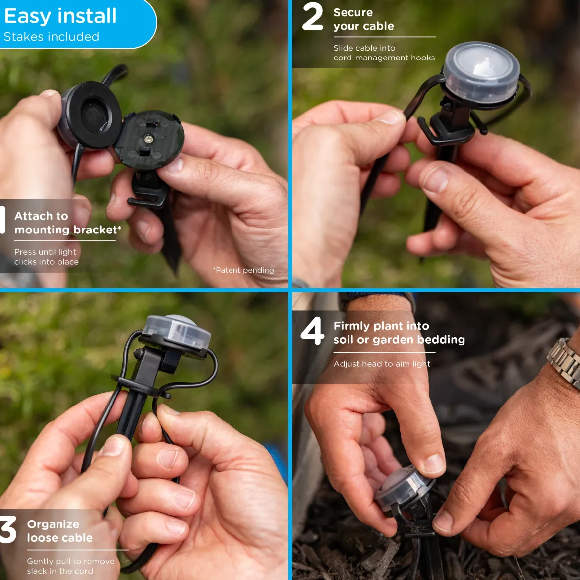 Enbrighten WiFi VIBE LED Eternity Landscape Lights, 12 Lights, 50ft.