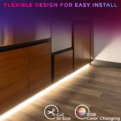 Enbrighten WiFi VIBE Spectrum Indoor Color-Changing LED Strip Lights, 50ft.