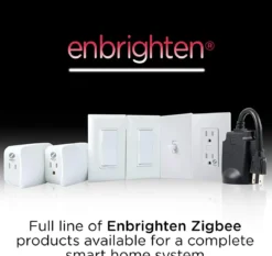 Enbrighten Zigbee In-Wall Smart Dimmer with QuickFit™ and SimpleWire™, White/Almond