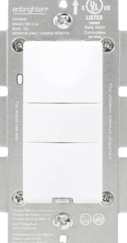 Enbrighten Z-Wave In-Wall Smart Motion Switch, White/Almond