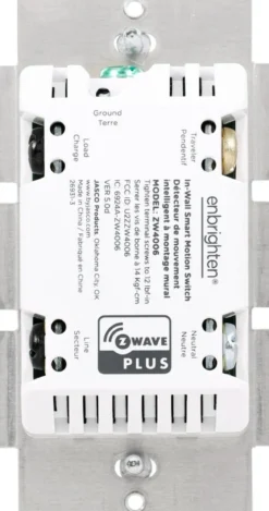 Enbrighten Z-Wave In-Wall Smart Motion Switch, White/Almond