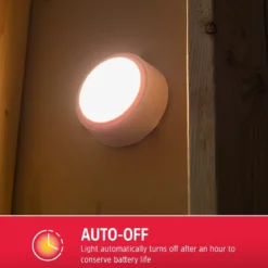 Energizer Battery Operated LED Ceiling Fixture with Wireless Switch, White