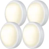 Energizer Battery Operated LED Tap Puck Light, White, 4 Pack