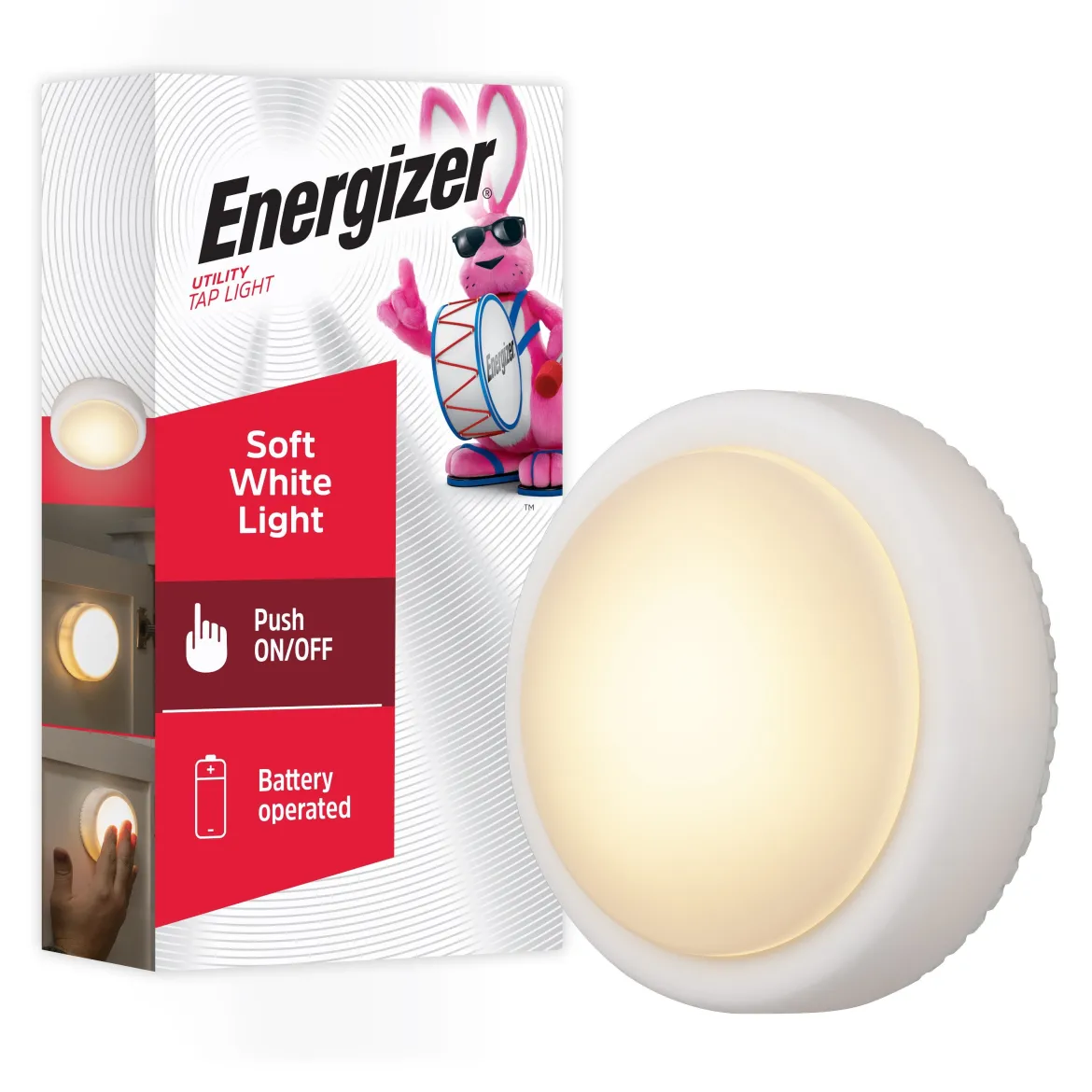 Energizer Battery Operated Utility Touch Light, White