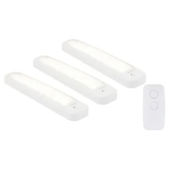Energizer 10in. Battery Operated LED Light Bar with Remote, 3 Pack, White