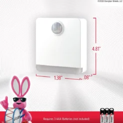 Energizer Indoor Battery Operated Motion Activated LED Path Light, 2 Pack, White