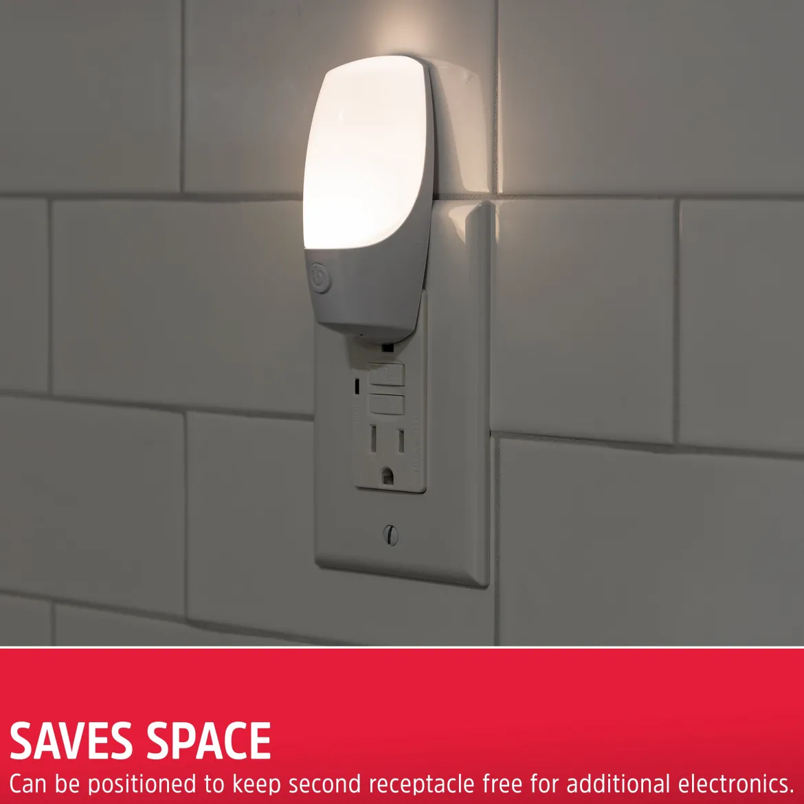 Energizer Manual Button Night Light, 2 Pack, White