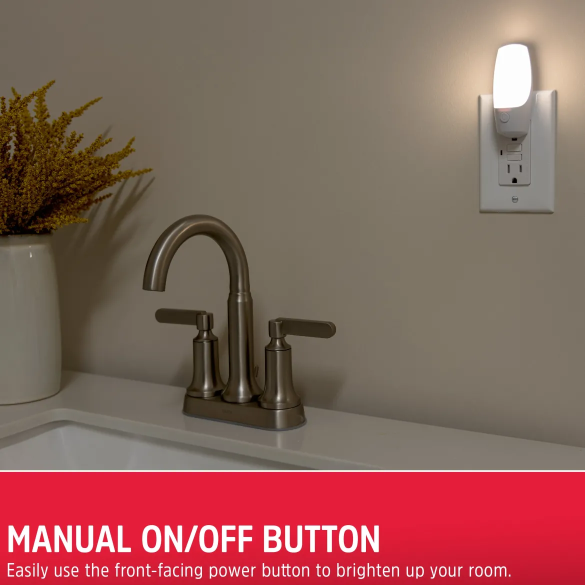 Energizer Manual Button Night Light, 2 Pack, White