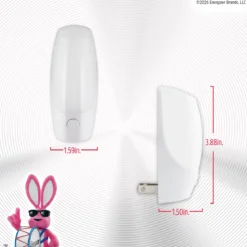 Energizer Manual Button Night Light, 2 Pack, White