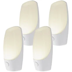Energizer Manual Button Night Light, 4 Pack, White
